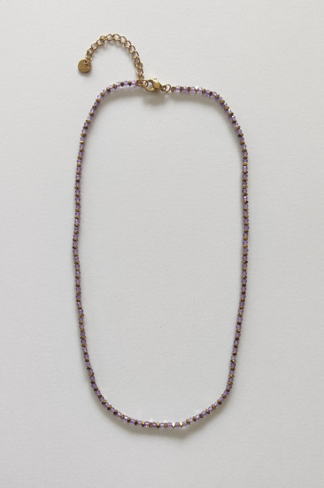 COLLIER FIN PIERRES NATURELLES
