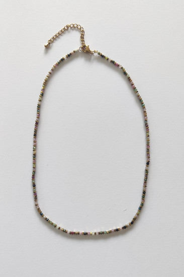 COLLIER FIN PIERRES NATURELLES