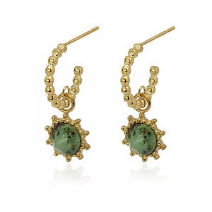 BOUCLES D'OREILLES PIERRE 671 VER