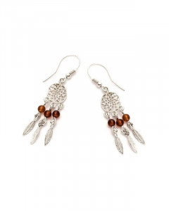 BOUCLES D'OREILLES ATTRAPE RÊVE AMBRE