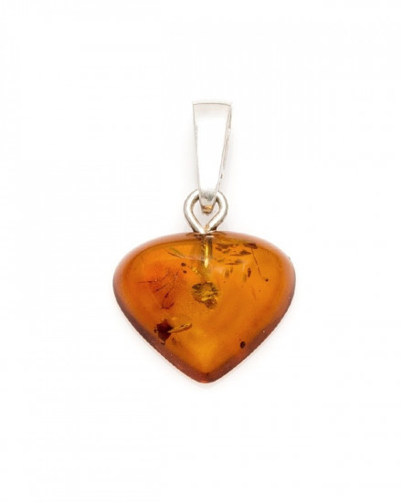 PENDENTIF COEUR AMBRE