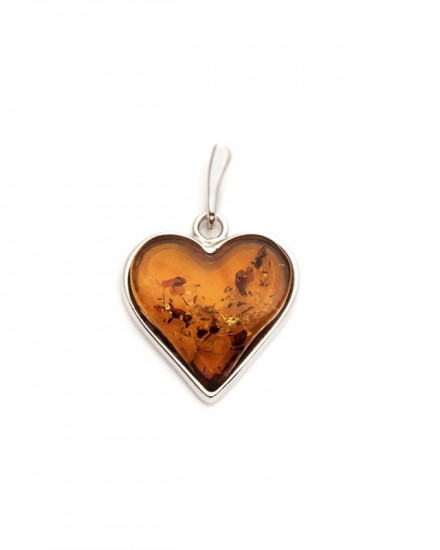 PENDENTIF COEUR 2 AMBRE