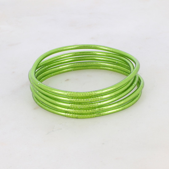 BRACELET BOUDDHISTE FIN AVEC MANTRA VERT OLIVE
