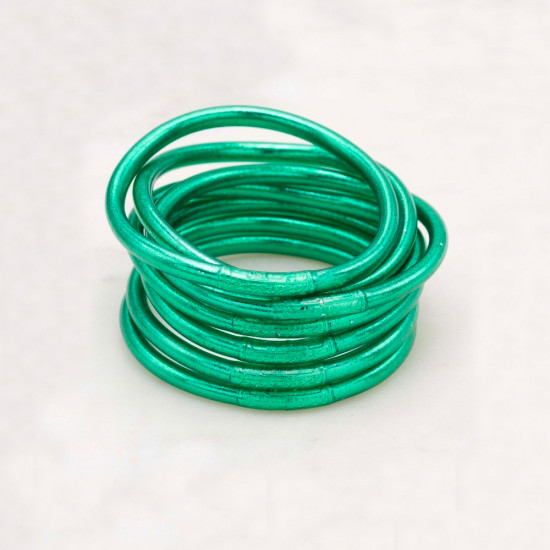BRACELET BOUDDHISTE AVEC MANTRA VERT FONCÉ