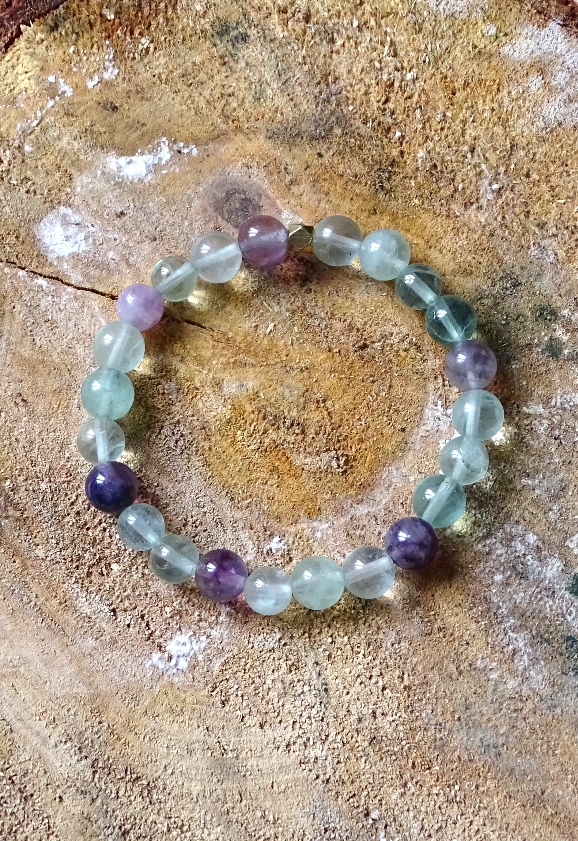 BRACELET FLUORITE FEMME ET HOMME - ROSE & AMOS