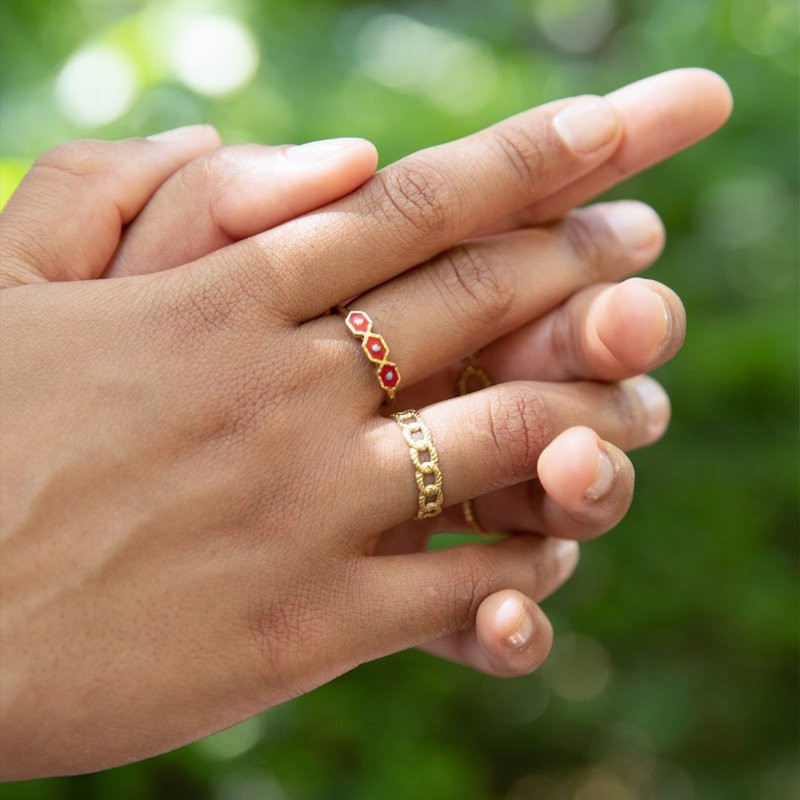 Bague émaillée hotsell