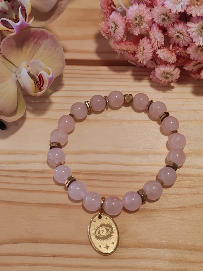 BRACELET QUARTZ ROSE